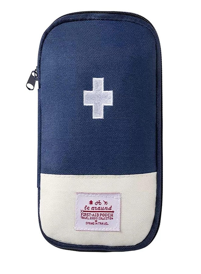SENVOX Polyester Mini Small First Aid Kit Pouch | Emergency Pill Organiser Bag | Medical Bag for Outdoor, Camping, Hiking (Blue) - Image 1